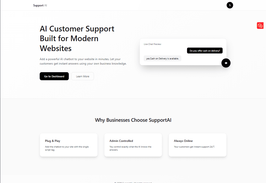 AI Customer Support Chatbot